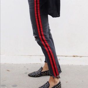 Ascot + Hart Red Stripe Jeans